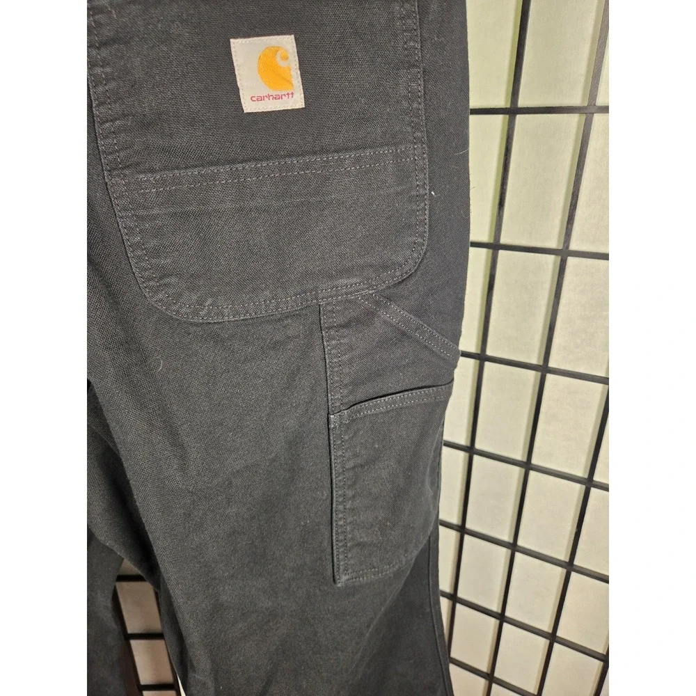 Carhartt Relaxed Fit Men's Black Canvas Carpenter Pant - 38x 32